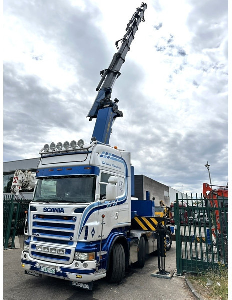 Camion con gru Scania R500 8x2 + CRANE 100Tm! PALFINGER PK100002 G 8x + 1 ME - RETARDER - ALCOA DURA BRIGHT - LIFT + STEERING - 5/6 HYDR F - TÜV 05/2026 - TOP CONDITION: foto 6