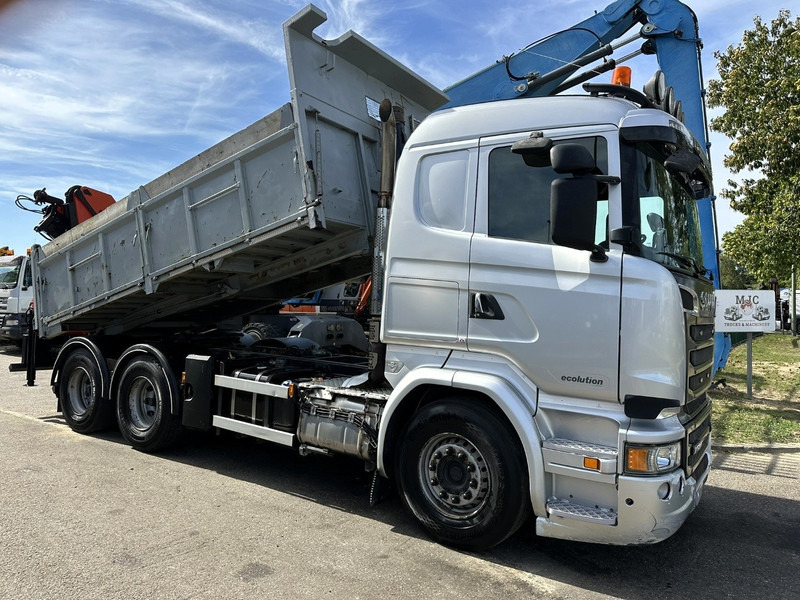 Scania R520 6x4 TIPPER + CRANE PALFINGER PK 15002 A - TRACTOR UNIT - RETARDER - *FULL AIR* - EUR 6 - BE TRUCK - Autocarro ribaltabile, Camion con gru: foto 3 Scania R520 6x4 TIPPER + CRANE PALFINGER PK 15002 A - TRACTOR UNIT - RETARDER - *FULL AIR* - EUR 6 - BE TRUCK - Autocarro ribaltabile, Camion con gru: foto 3