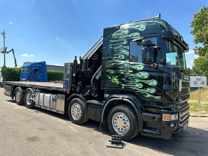 Scania R620 8x2 PRITSCHE + KRAN HIAB 800 EP-5 HIPRO - RETARDER - LIFT/STEERING AXLE - HIGHLINE SLEEPER - LEATHER - ALCOA - Autocarro con pianale/ Cassone fisso, Camion con gru: foto 1 Scania R620 8x2 PRITSCHE + KRAN HIAB 800 EP-5 HIPRO - RETARDER - LIFT/STEERING AXLE - HIGHLINE SLEEPER - LEATHER - ALCOA - Autocarro con pianale/ Cassone fisso, Camion con gru: foto 1