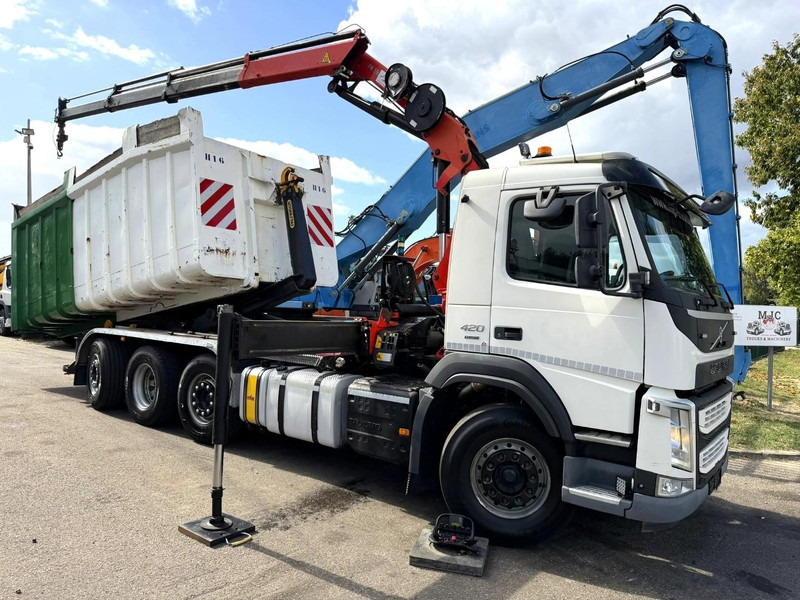 Volvo FM 420 8x2 HOOKLIFT + CRANE PALFINGER PK19.001 SLD B - *294.000km* - EURO 6 - LIFT + STEERING AXLE - I SHIFT - BE TRUCK - Autocarro scarrabile, Camion con gru: foto 1 Volvo FM 420 8x2 HOOKLIFT + CRANE PALFINGER PK19.001 SLD B - *294.000km* - EURO 6 - LIFT + STEERING AXLE - I SHIFT - BE TRUCK - Autocarro scarrabile, Camion con gru: foto 1