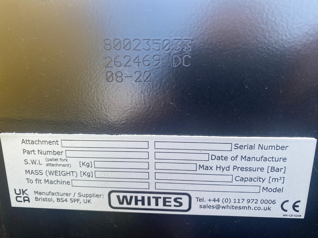 FARESIN WHITES GP BUCKET 2440 mm FH 8U FR00 - Benna per Macchina da cantiere: foto 4 FARESIN WHITES GP BUCKET 2440 mm FH 8U FR00 - Benna per Macchina da cantiere: foto 4