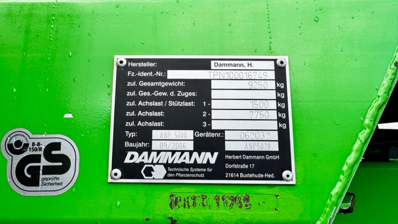 Dammann ANP 5028 ProfiClass mit 30m Gestänge - Polverizzatore: foto 2 Dammann ANP 5028 ProfiClass mit 30m Gestänge - Polverizzatore: foto 2