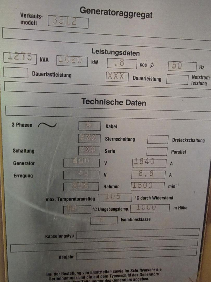 Gruppo elettrogeno Caterpillar 1020 KW Stromagregat 1275 KVA: foto 8