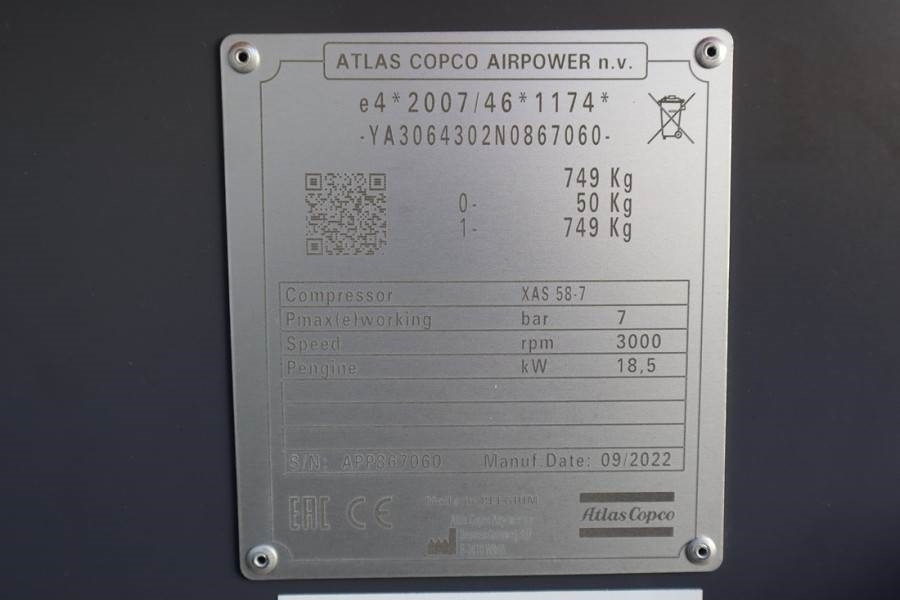 Atlas Copco XAS 58-7 Valid inspection, *Guarantee! Diesel, Vol - Compressore d'aria: foto 4 Atlas Copco XAS 58-7 Valid inspection, *Guarantee! Diesel, Vol - Compressore d'aria: foto 4