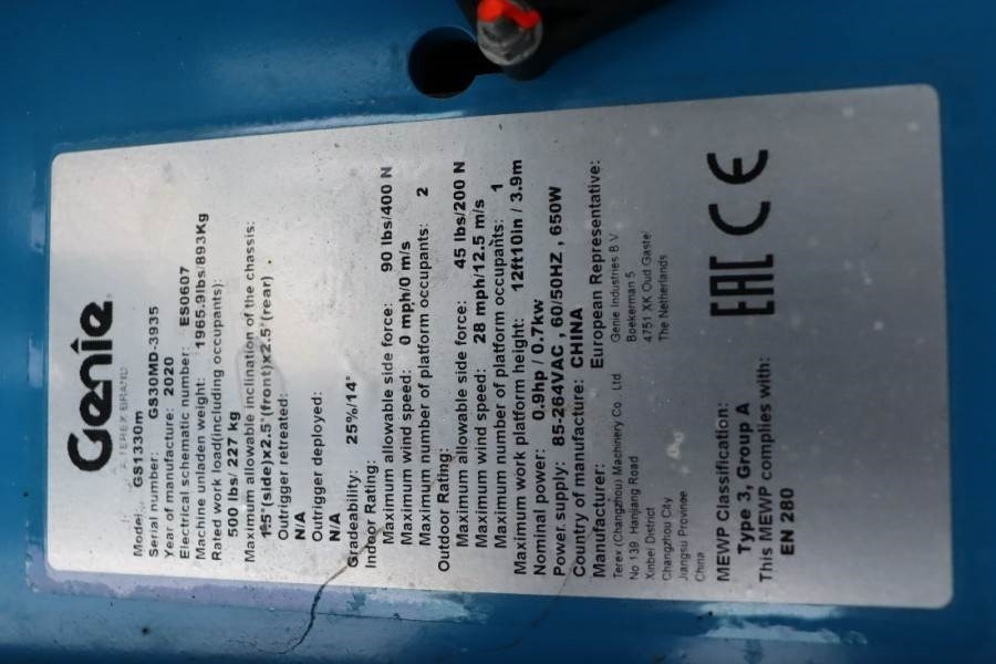 Piattaforma a pantografo Genie GS1330M All-Electric DC Drive, 5.9m Working Height: foto 7
