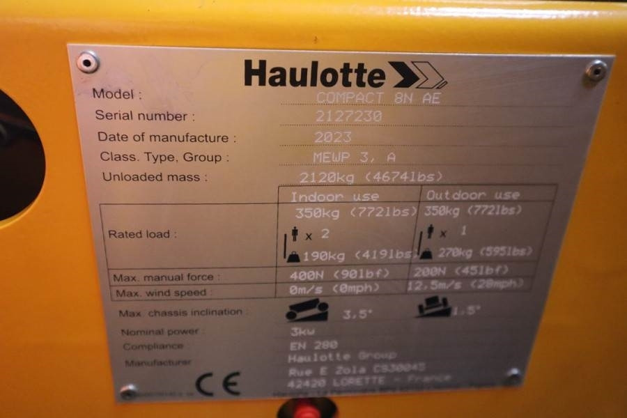 Leasing di Haulotte Compact 8N Valid inspection, *Guarantee! 8m Workin Haulotte Compact 8N Valid inspection, *Guarantee! 8m Workin: foto 16 Leasing di Haulotte Compact 8N Valid inspection, *Guarantee! 8m Workin Haulotte Compact 8N Valid inspection, *Guarantee! 8m Workin: foto 16