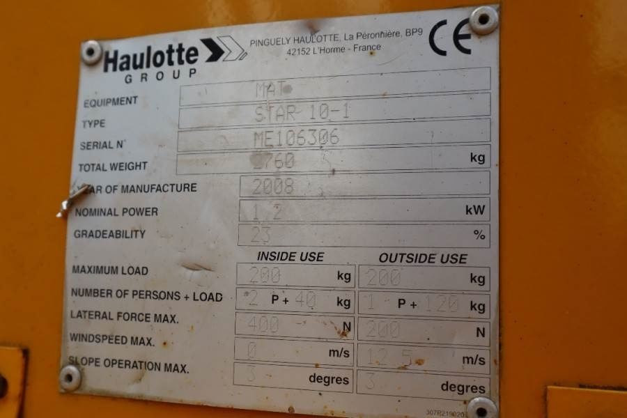 Piattaforma articolata Haulotte STAR 10 Electric, 10m Working Height, 3m Reach, 20: foto 6