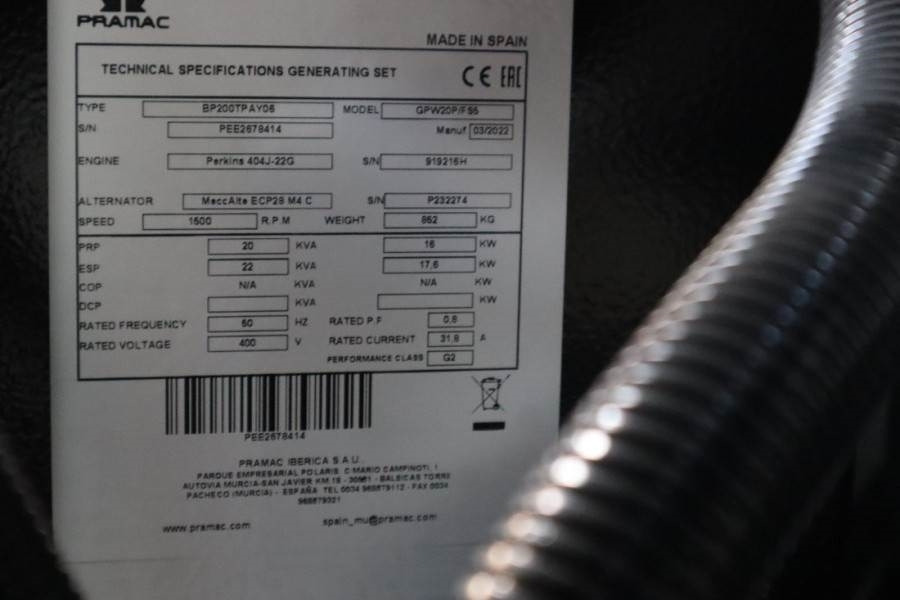 Gruppo elettrogeno Pramac GPW20P Unused, Valid inspection, *Guarantee! Diese: foto 12