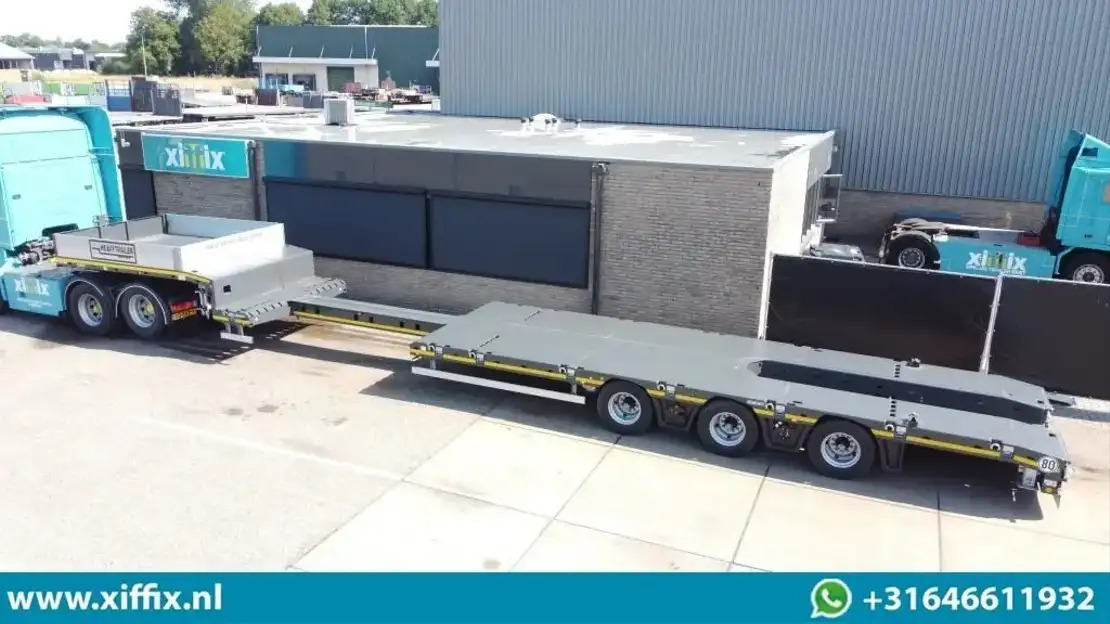 Goldhofer TE Huur 3-ass. Uitschuifbare semi dieplader / Naloop gestuurd - Semirimorchio pianale ribassato: foto 1 Goldhofer TE Huur 3-ass. Uitschuifbare semi dieplader / Naloop gestuurd - Semirimorchio pianale ribassato: foto 1