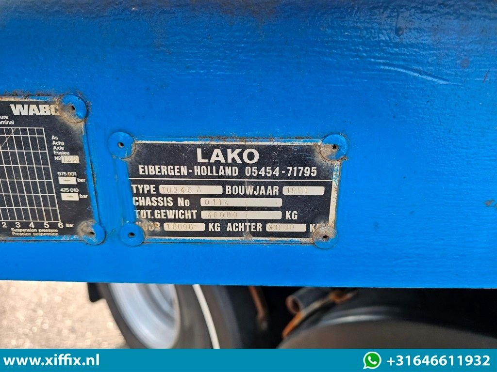 Semirimorchio cassonato/ Pianale Lako 3-ass. Vlakke dubbel 2x uitschuifbare oplegger / 3x gestuurd: foto 16