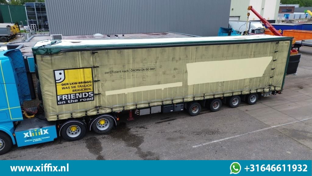 Meusburger 4-ass. Vlakke Mega oplegger met elektrische huifopbouw / 2x naloop ge - Semirimorchio cassonato/ Pianale: foto 1 Meusburger 4-ass. Vlakke Mega oplegger met elektrische huifopbouw / 2x naloop ge - Semirimorchio cassonato/ Pianale: foto 1