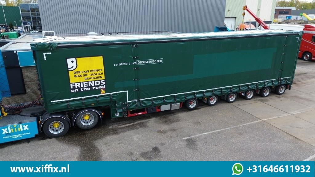 Meusburger 6-ass. Semi dieplader met elektische huifopbouw / 3x naloop gestuurd - Semirimorchio pianale ribassato: foto 1 Meusburger 6-ass. Semi dieplader met elektische huifopbouw / 3x naloop gestuurd - Semirimorchio pianale ribassato: foto 1