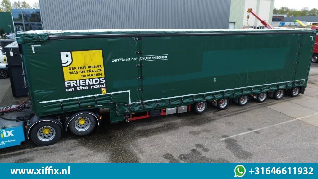 Meusburger 6-ass. Semi dieplader met elektrische huifopbouw / 3x naloop gestuurd - Semirimorchio pianale ribassato: foto 1 Meusburger 6-ass. Semi dieplader met elektrische huifopbouw / 3x naloop gestuurd - Semirimorchio pianale ribassato: foto 1