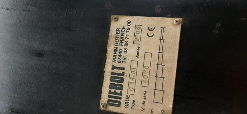 Diebolt BOOMKRAAN D14.81 - Gru per autocarro: foto 1 Diebolt BOOMKRAAN D14.81 - Gru per autocarro: foto 1
