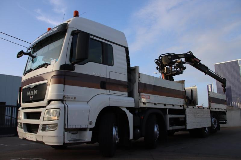 MAN TGS 35.360 BL-8x2-HIAB 085 - Autocarro con pianale/ Cassone fisso, Camion con gru: foto 1 MAN TGS 35.360 BL-8x2-HIAB 085 - Autocarro con pianale/ Cassone fisso, Camion con gru: foto 1