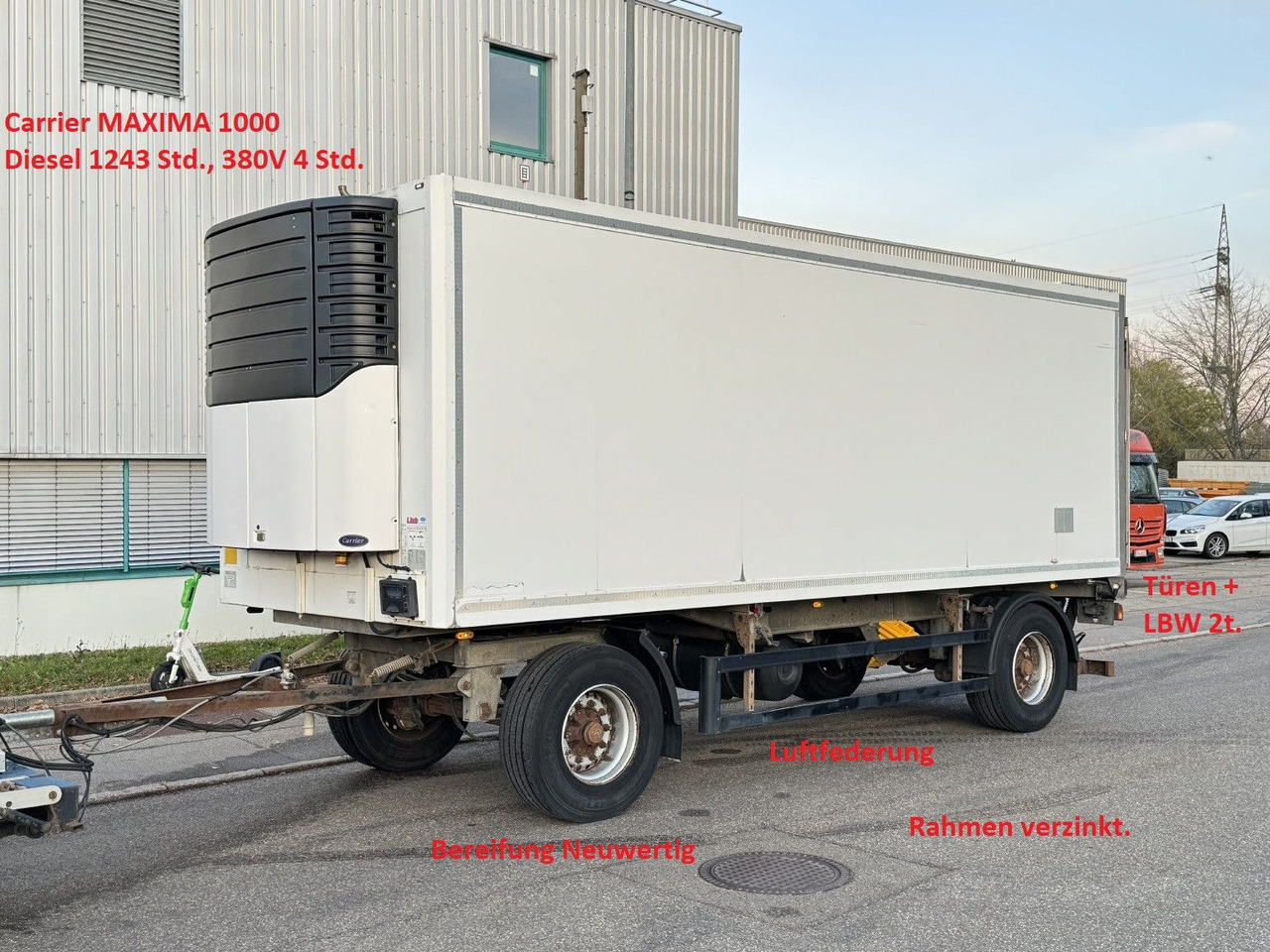 ROHR RAK/18 TK Tiefkühl MAXIMA 1000 Türen LBW 2t BPW - Rimorchio frigorifero: foto 1 ROHR RAK/18 TK Tiefkühl MAXIMA 1000 Türen LBW 2t BPW - Rimorchio frigorifero: foto 1