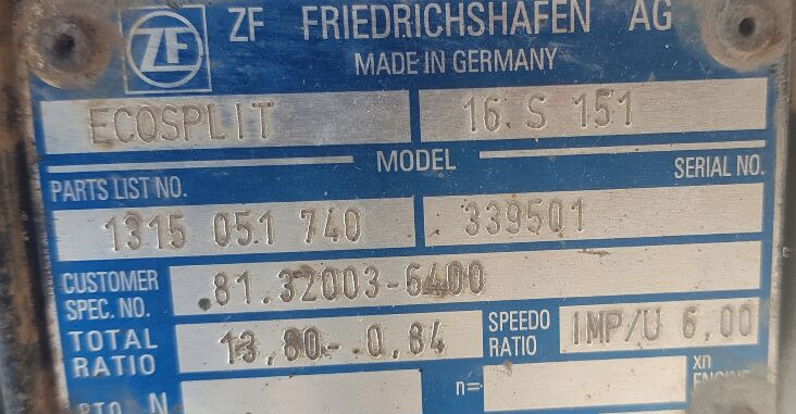 ZF Ecosplit 16S151 1315051740 truck - Cambio per Camion: foto 4 ZF Ecosplit 16S151 1315051740 truck - Cambio per Camion: foto 4