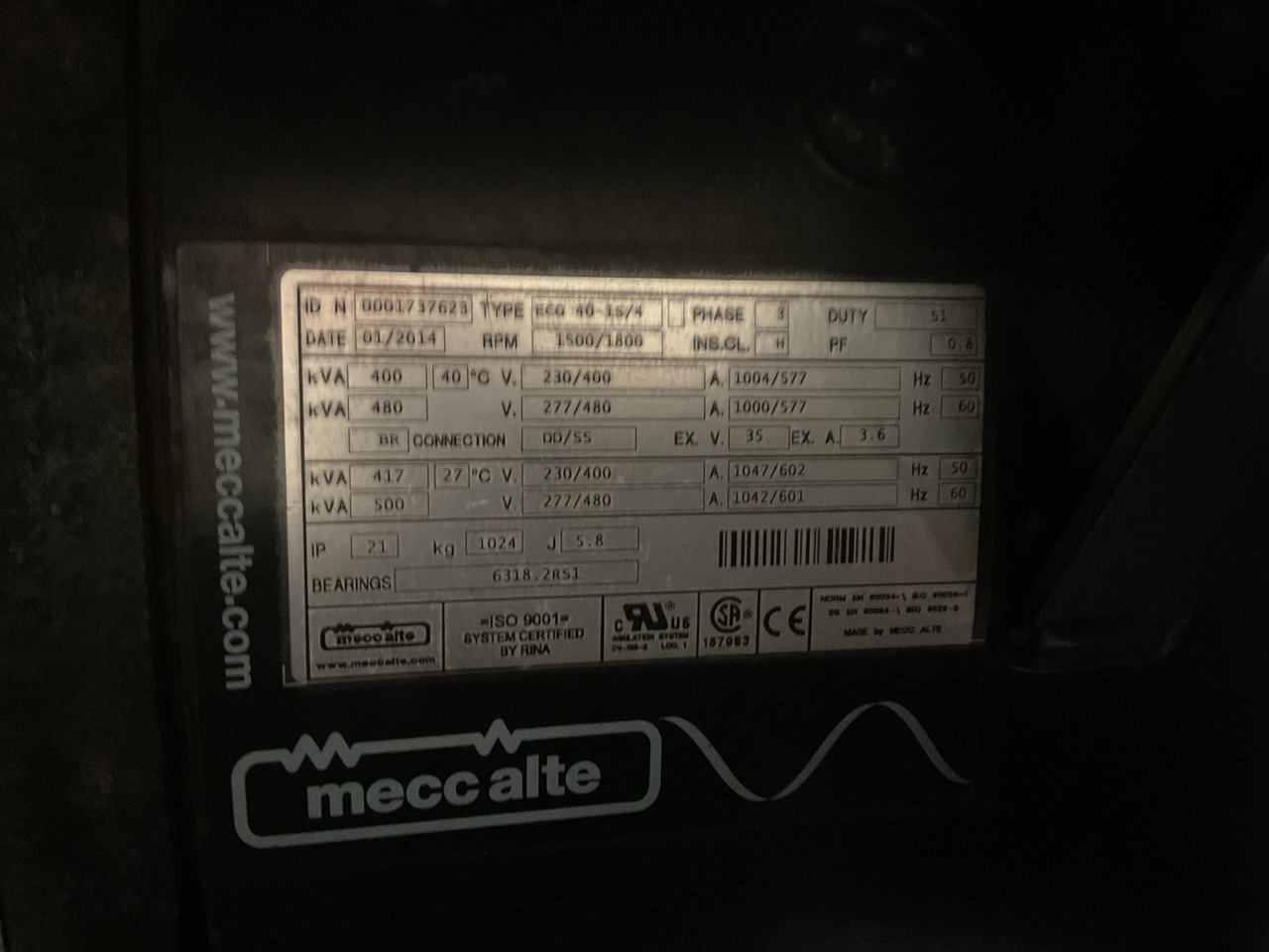 Doosan P158LE, 415KVA generatorset. Like brand new, low hours and complete - Gruppo elettrogeno: foto 5 Doosan P158LE, 415KVA generatorset. Like brand new, low hours and complete - Gruppo elettrogeno: foto 5