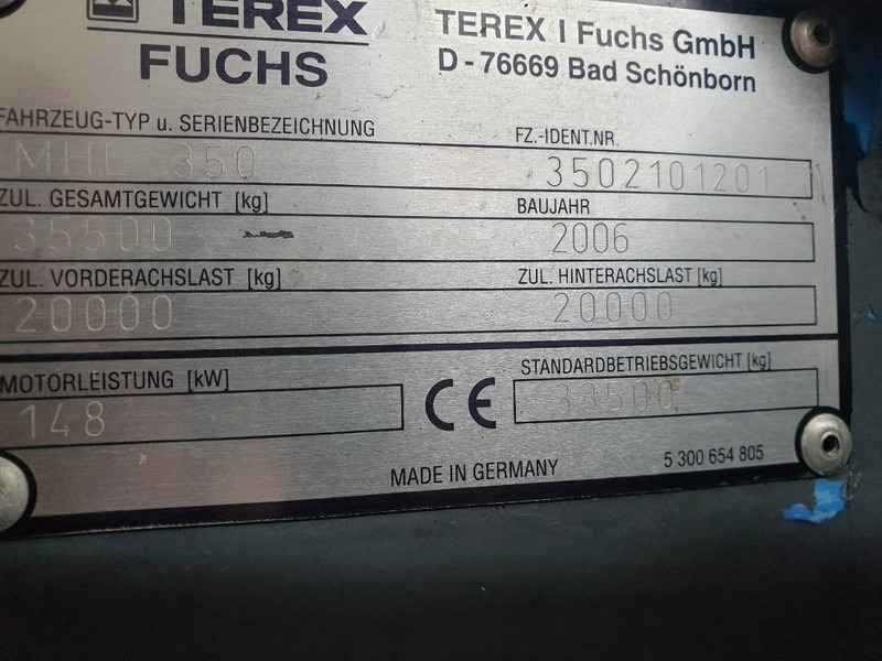 Escavatore per movimentazione per il trasporto di rifiuti Fuchs MHL350D: foto 20