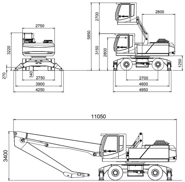 Escavatore per movimentazione per il trasporto di rifiuti Sennebogen 825 M: foto 15