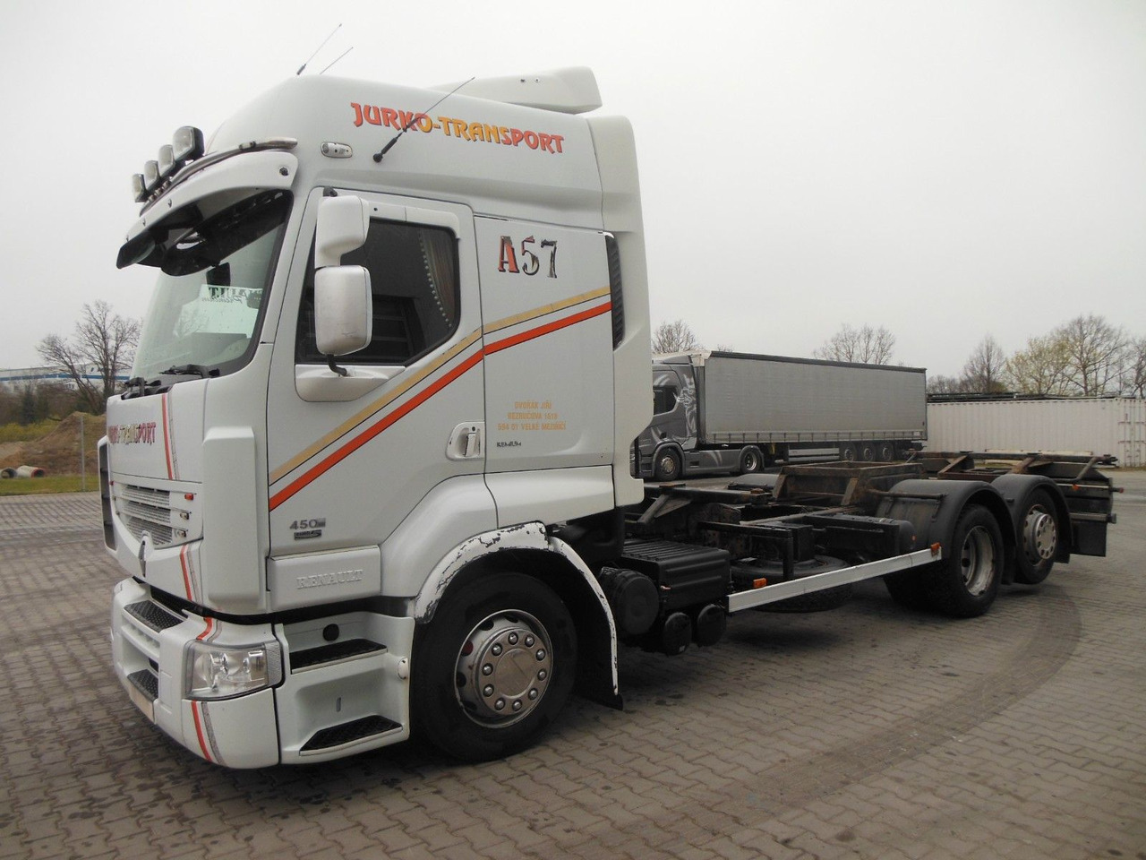 Renault PREMIUM DXI 450.25, 6X2, BDF, MANUELL!!! - Autocarro portacontainer/ Caisse interchangeable: foto 1 Renault PREMIUM DXI 450.25, 6X2, BDF, MANUELL!!! - Autocarro portacontainer/ Caisse interchangeable: foto 1