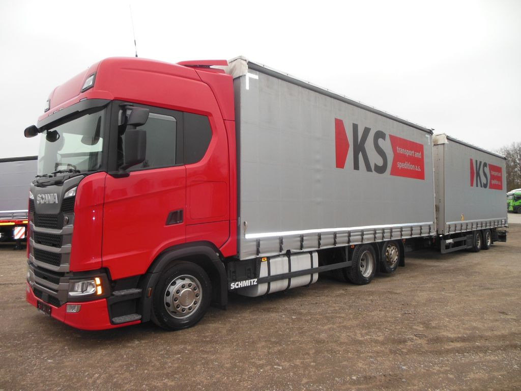 Camion centinato Scania S 450, RETARDER, STANDKLIMA, JUMBO 120M3, TOP!!!: foto 1