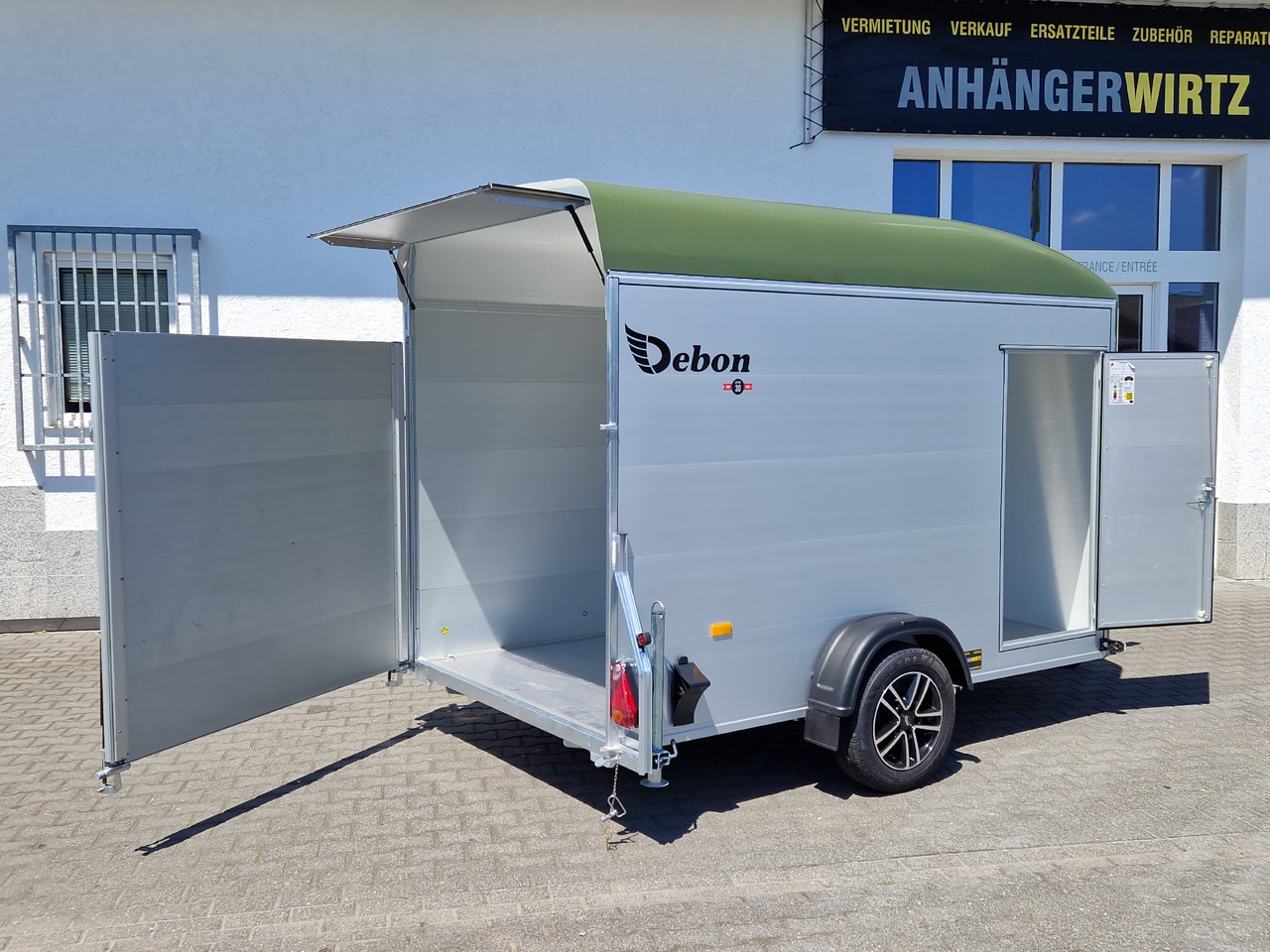 Cargo Roadster 400 312x164x184cm Alu Poly green Alufelgen Aluboden Pullman 1300kg 100km/H - Rimorchio per auto: foto 3 Cargo Roadster 400 312x164x184cm Alu Poly green Alufelgen Aluboden Pullman 1300kg 100km/H - Rimorchio per auto: foto 3