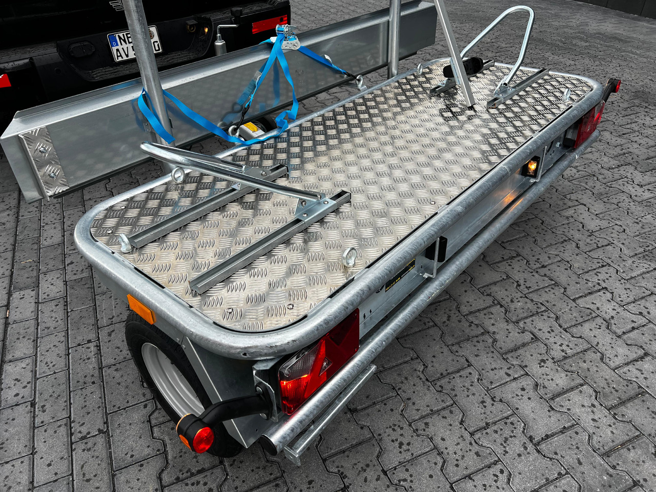 Rimorchio per moto Motorradanhänger Roadster Motocamp 1 quer 200x80cm 750kg 100km/H: foto 9