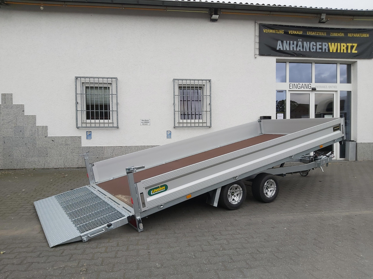 Unsinn Maschinentransporter PKL 3042-10-2040 426x204x350cm easyload Alufelgen 3000kg - Rimorchio pianale/ Cassonato: foto 1 Unsinn Maschinentransporter PKL 3042-10-2040 426x204x350cm easyload Alufelgen 3000kg - Rimorchio pianale/ Cassonato: foto 1