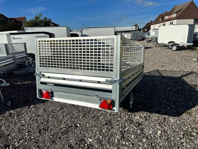 Brenderup 3251S UB 750 kg, Hochlader mit Laubgitter, 2500x1420x350mm, 100 km/h - Rimorchio per auto: foto 4 Brenderup 3251S UB 750 kg, Hochlader mit Laubgitter, 2500x1420x350mm, 100 km/h - Rimorchio per auto: foto 4