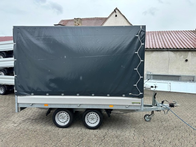 Hapert Azure H-2 Hochlader 3050 x 1600 x 300 mm, mit Plane 180 cm anthrazit ZG 2,0 to. - Rimorchio per auto: foto 1 Hapert Azure H-2 Hochlader 3050 x 1600 x 300 mm, mit Plane 180 cm anthrazit ZG 2,0 to. - Rimorchio per auto: foto 1