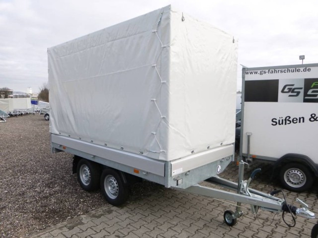 Hapert Azure H-2 Hochlader 3050 x 1600 x 300 mm, mit Plane 180 cm grau ZG 2,0 to. - Rimorchio per auto: foto 1 Hapert Azure H-2 Hochlader 3050 x 1600 x 300 mm, mit Plane 180 cm grau ZG 2,0 to. - Rimorchio per auto: foto 1