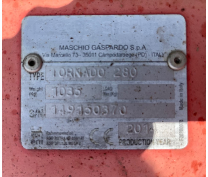 Maschio Tornado 280 - Trincia a martelli: foto 5 Maschio Tornado 280 - Trincia a martelli: foto 5