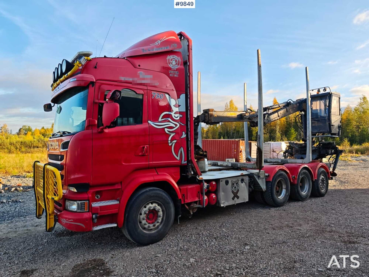 Scania R730 Tridem Timber Truck with Loglift F125S Crane (VIDEO) - Camion trasporto legname, Camion con gru: foto 1 Scania R730 Tridem Timber Truck with Loglift F125S Crane (VIDEO) - Camion trasporto legname, Camion con gru: foto 1