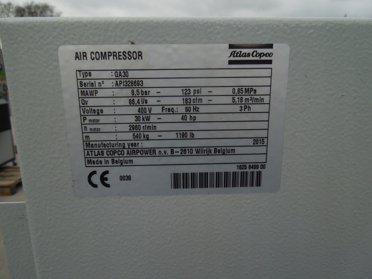 Atlas Copco GA30 - Compressore d'aria: foto 3 Atlas Copco GA30 - Compressore d'aria: foto 3