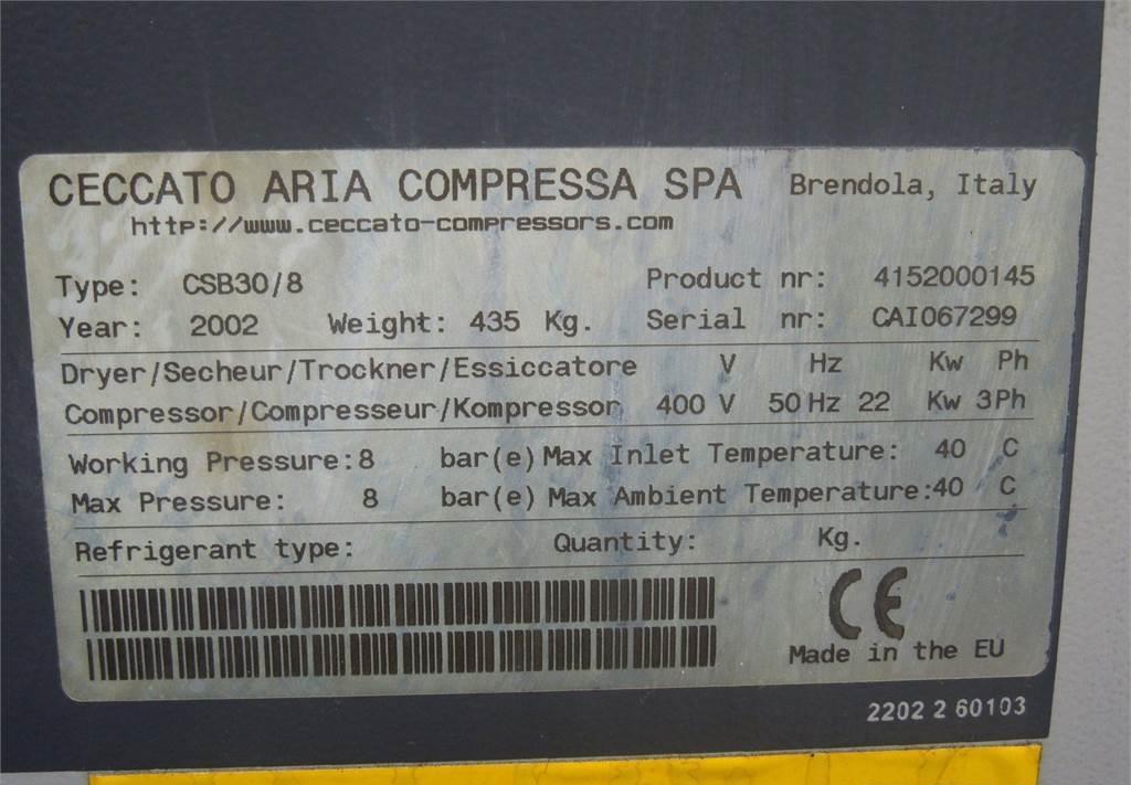 CECATTO KOMPRESOR ŚRUBOWY CECCATO 22KW 3,59M3/MIN - Compressore d'aria: foto 3 CECATTO KOMPRESOR ŚRUBOWY CECCATO 22KW 3,59M3/MIN - Compressore d'aria: foto 3
