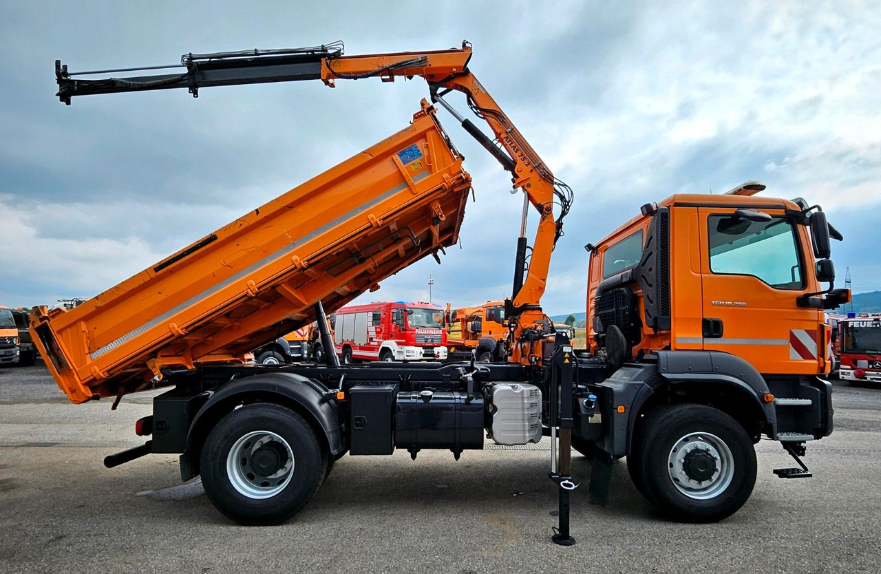 MAN TGM 18.290 4x4 Atlas 75.2 Kran Funk Euro6 - Autocarro ribaltabile, Camion con gru: foto 2 MAN TGM 18.290 4x4 Atlas 75.2 Kran Funk Euro6 - Autocarro ribaltabile, Camion con gru: foto 2