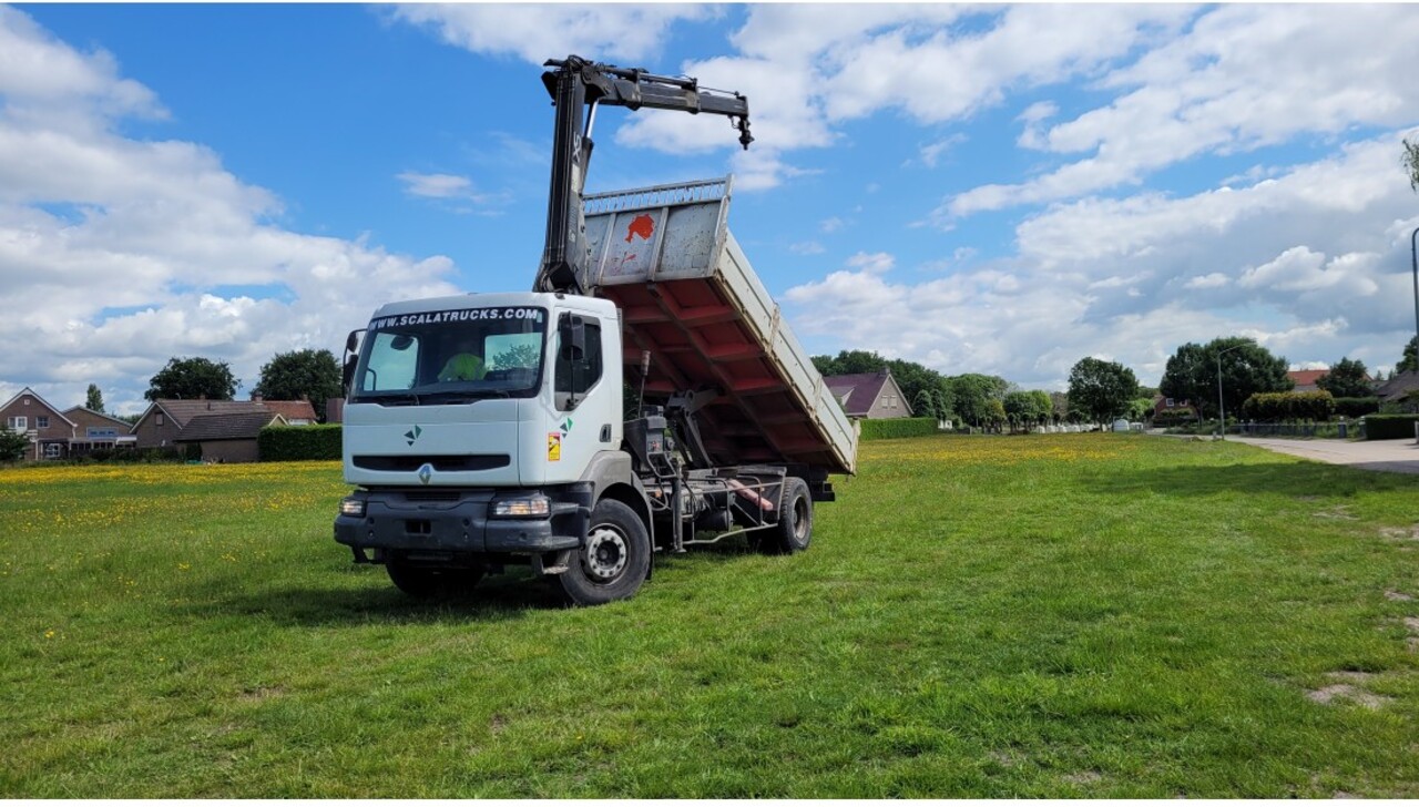Renault Kerax 270 4x2 Euro 2 Tipper Truck Crane HIAB - Autocarro ribaltabile, Camion con gru: foto 1 Renault Kerax 270 4x2 Euro 2 Tipper Truck Crane HIAB - Autocarro ribaltabile, Camion con gru: foto 1