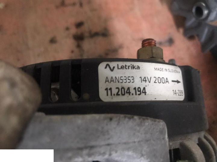 ALTERNATOR 11.204.194 AAN5353 MAHLE Letrika - Alternatore per Macchina agricola: foto 2 ALTERNATOR 11.204.194 AAN5353 MAHLE Letrika - Alternatore per Macchina agricola: foto 2