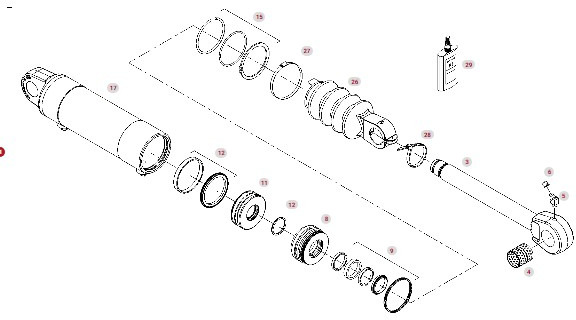 Fendt 930 933 936 939 942 GEN 7 Siłownik Przedniego TUZ Drążek CZĘŚCI G945920020010 - Cilindro idraulico per Macchina agricola: foto 1 Fendt 930 933 936 939 942 GEN 7 Siłownik Przedniego TUZ Drążek CZĘŚCI G945920020010 - Cilindro idraulico per Macchina agricola: foto 1