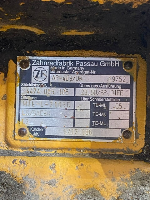 Liebherr L544 atak talerz 9:35 , ZF AP-409/DK , ZF4460366063 - Differenziale per Macchina da cantiere: foto 3 Liebherr L544 atak talerz 9:35 , ZF AP-409/DK , ZF4460366063 - Differenziale per Macchina da cantiere: foto 3