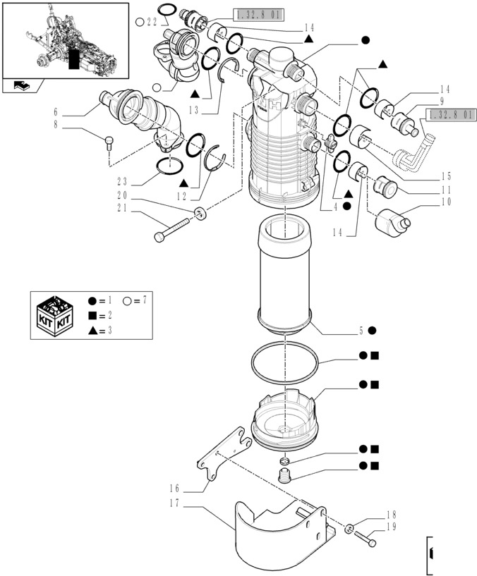 New Holland T6010 T7230 Filtr oleju hydr 194.6mm od x 493.3mm l 87313049 - Filtro idraulico per Macchina agricola: foto 1 New Holland T6010 T7230 Filtr oleju hydr 194.6mm od x 493.3mm l 87313049 - Filtro idraulico per Macchina agricola: foto 1