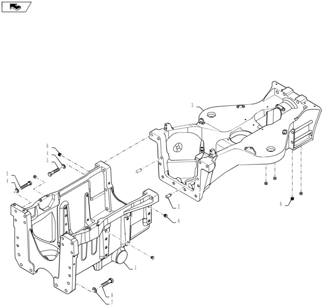 New Holland T6090 Rama 84339258 - Telaio per Trattore: foto 1 New Holland T6090 Rama 84339258 - Telaio per Trattore: foto 1