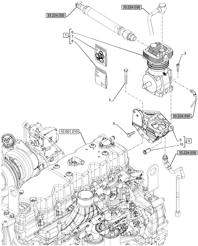 New Holland T6090 Spręźarka powietrza 47606965 - Compressore per Trattore: foto 1 New Holland T6090 Spręźarka powietrza 47606965 - Compressore per Trattore: foto 1