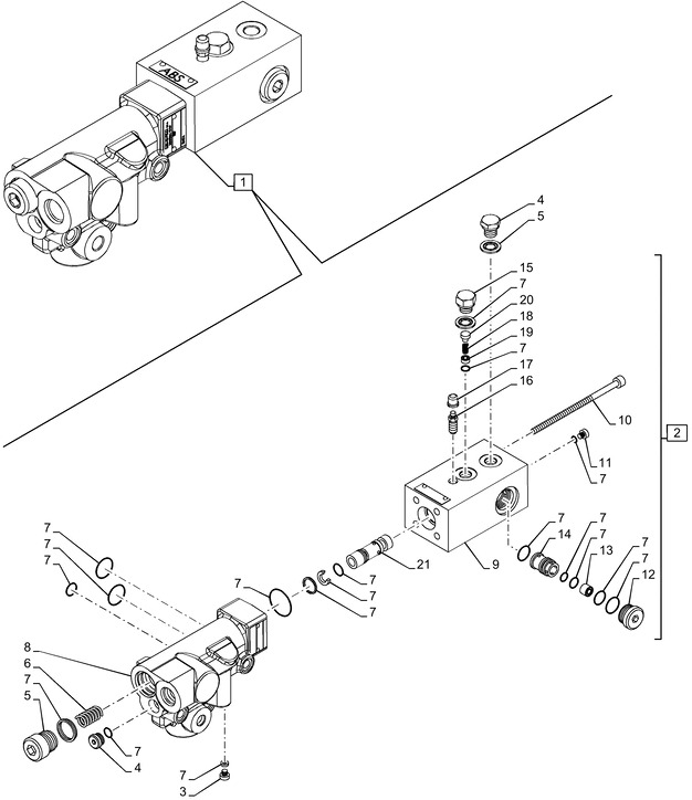 New Holland T6090 T6070 Zawór hamulca 47583839 - Valvola freno per Macchina agricola: foto 1 New Holland T6090 T6070 Zawór hamulca 47583839 - Valvola freno per Macchina agricola: foto 1