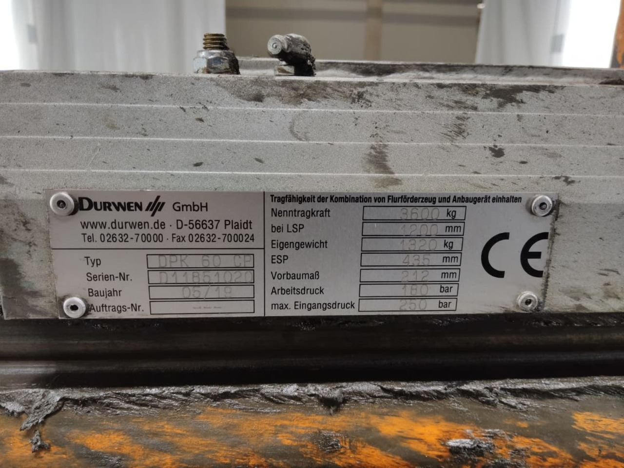 Durwen DPK 60 CP - Attrezzatura per Mezzo di movimentazione: foto 4 Durwen DPK 60 CP - Attrezzatura per Mezzo di movimentazione: foto 4