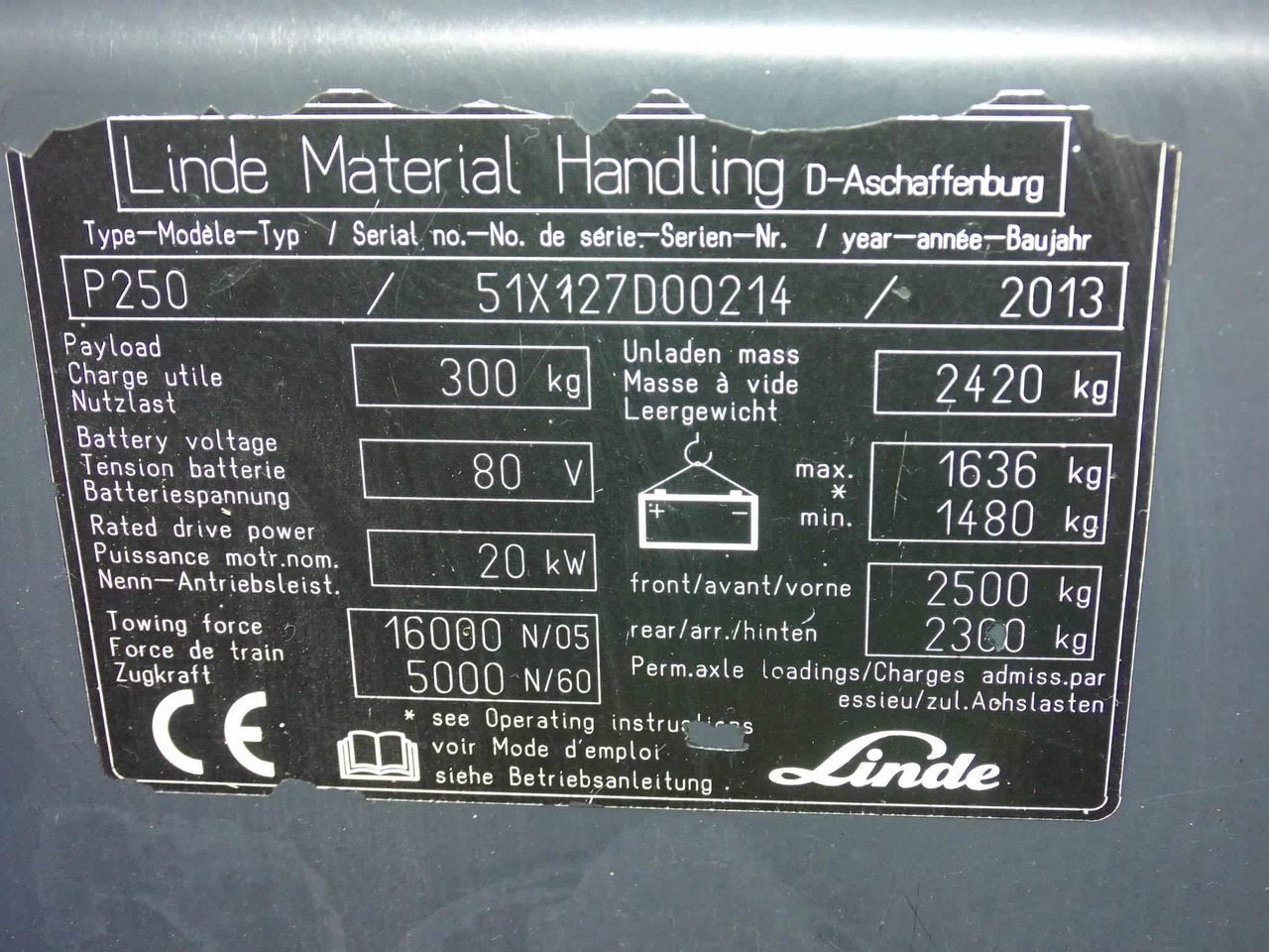 Linde P250 - Trattore elettrico: foto 5 Linde P250 - Trattore elettrico: foto 5