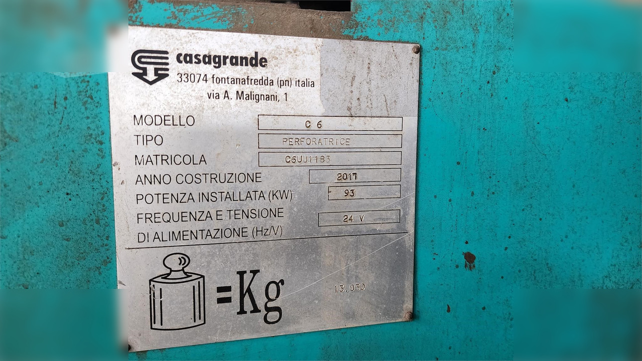 2017 CASAGRANDE C6 - Perforatrice: foto 3 2017 CASAGRANDE C6 - Perforatrice: foto 3