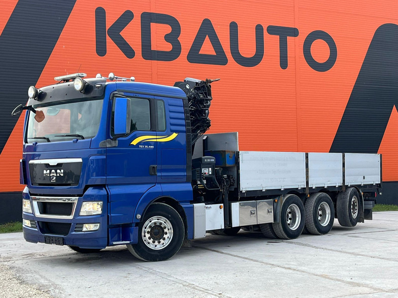 MAN TGX 35.480 8x4*4 HIAB 288E-7 / PLATFORM L=6397 mm - Autocarro con pianale/ Cassone fisso, Camion con gru: foto 2 MAN TGX 35.480 8x4*4 HIAB 288E-7 / PLATFORM L=6397 mm - Autocarro con pianale/ Cassone fisso, Camion con gru: foto 2