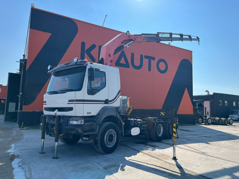 Renault 420 DCI 6x4 PK 32080 / FULL STEEL - Autocarro con pianale/ Cassone fisso, Camion con gru: foto 1 Renault 420 DCI 6x4 PK 32080 / FULL STEEL - Autocarro con pianale/ Cassone fisso, Camion con gru: foto 1